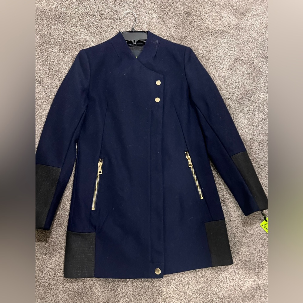 Sam Edelman Navy and Black Pea Coat